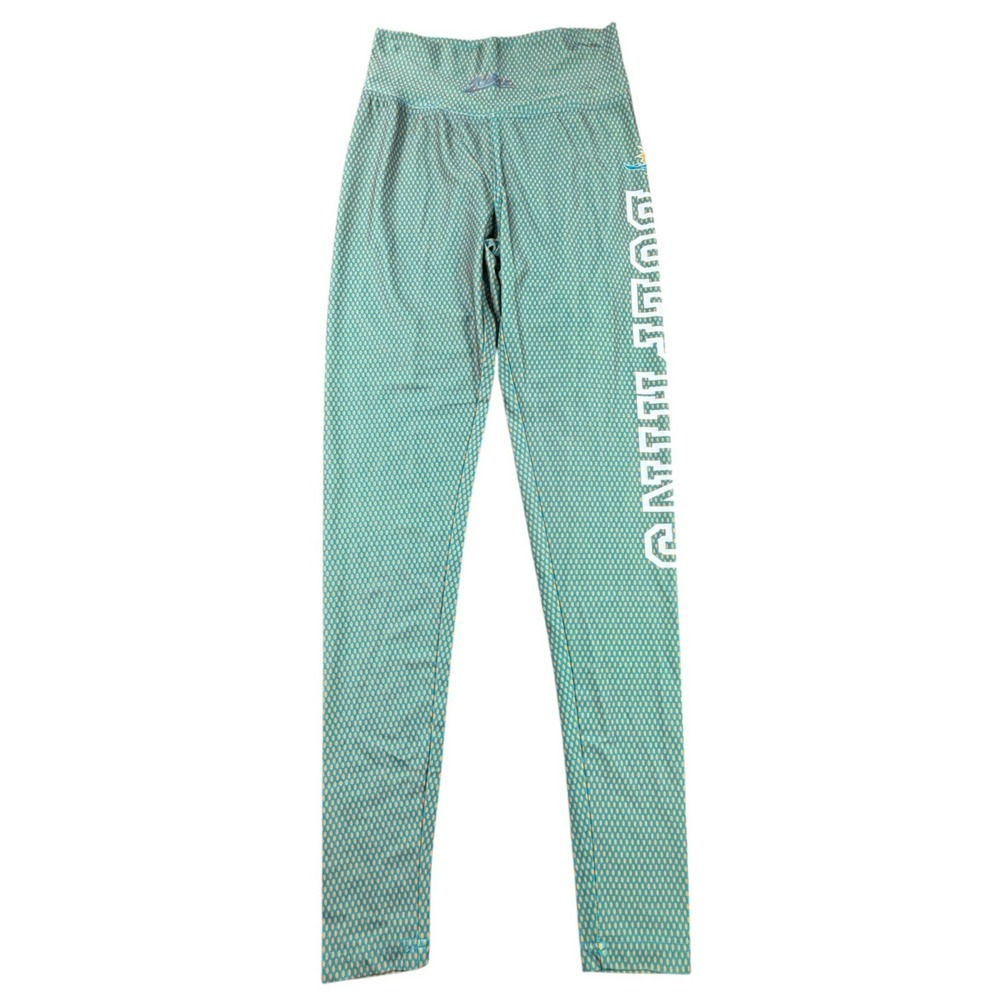 Zubaz NFL Miami Dolphins Womens Teal Orange Polka Dot Leggings Small NFL Apparel